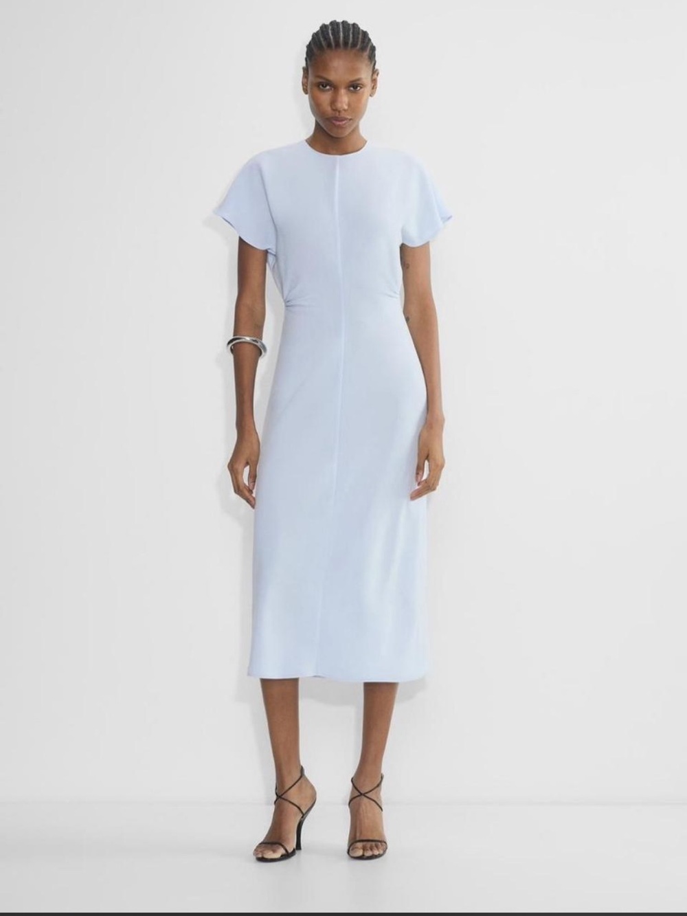 NWT Aritzia Babaton Futurist Dress Glimmer Blue M